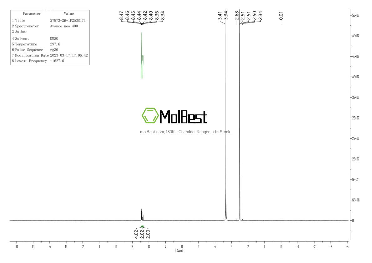Spektrum pengujian sampel fisik (NMR) 27973-29-1