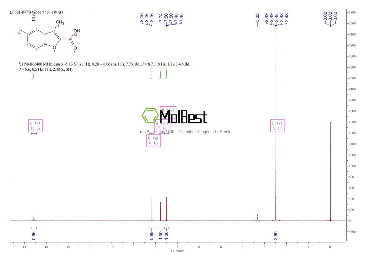 Spektrum pengujian sampel fisik (NMR) 284488-36-4
