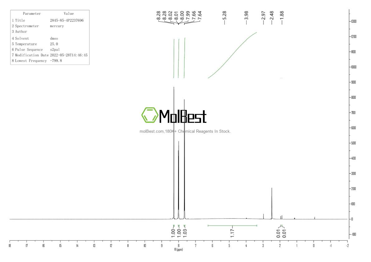 Spektrum pengujian sampel fisik (NMR) 2845-85-4
