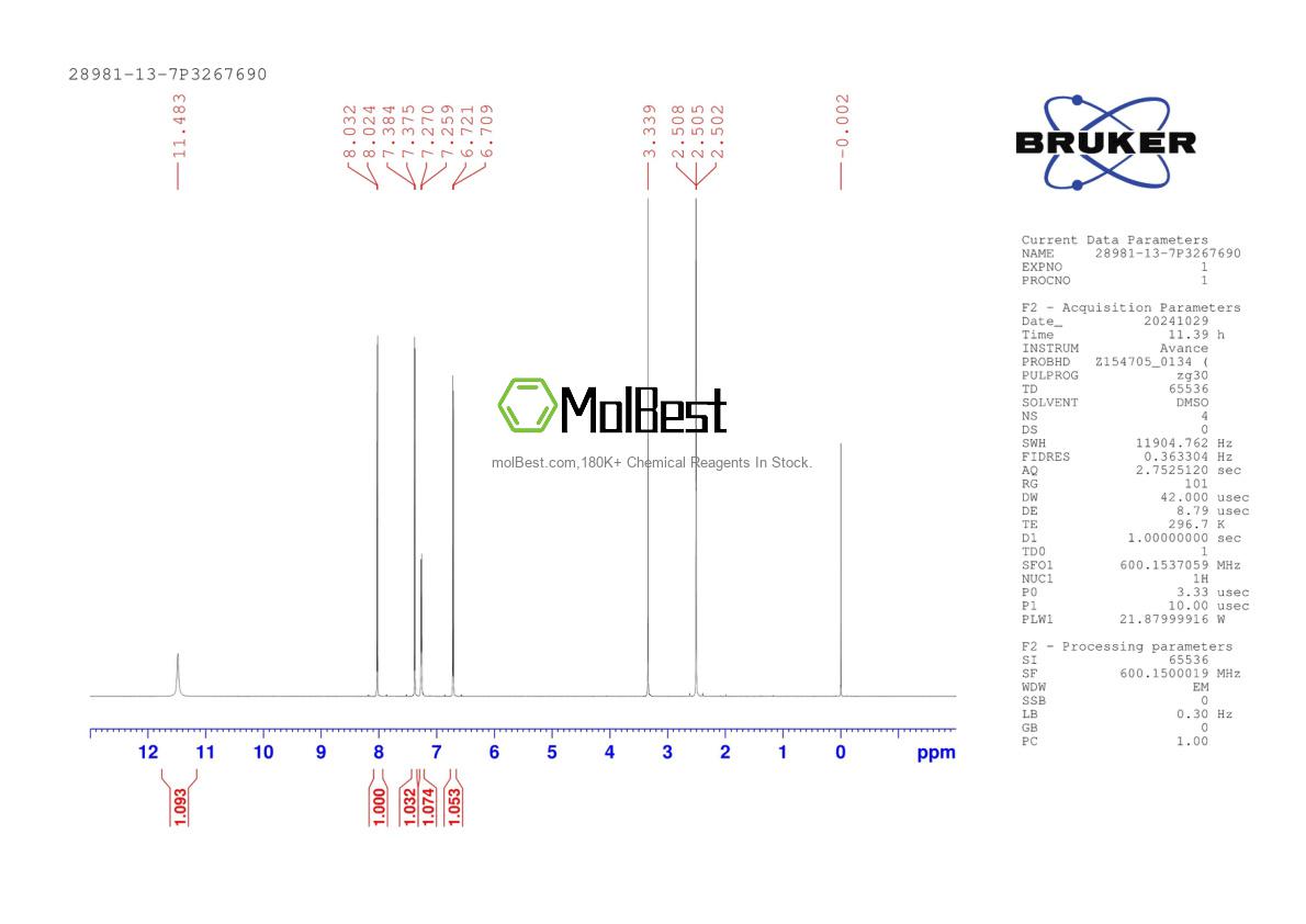 28981-13-7 fiziksel numune test spektrumu (NMR)