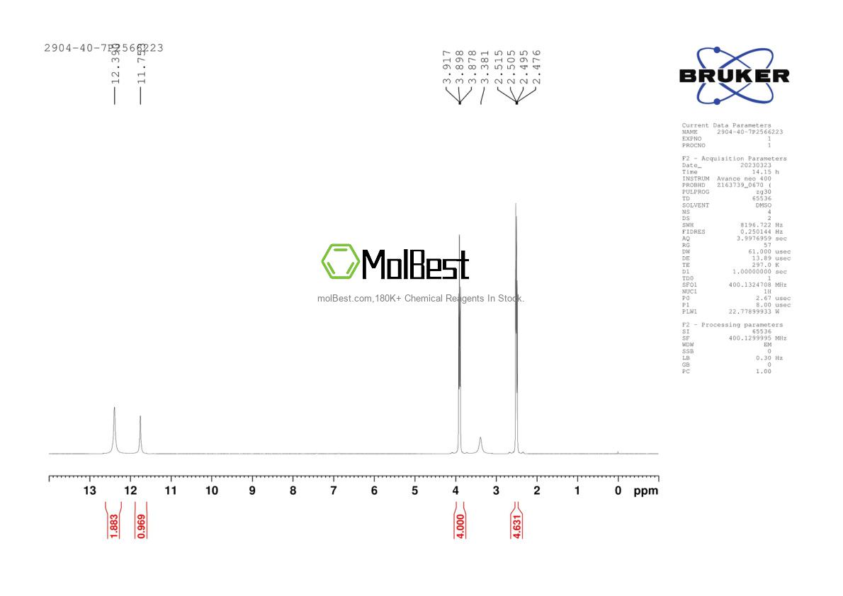 2904-40-7 fiziksel numune test spektrumu (NMR)