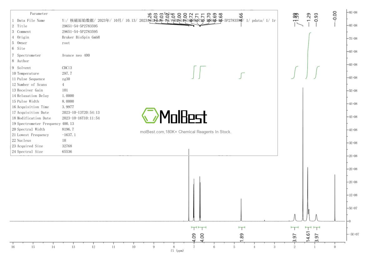 Spektrum pengujian sampel fisik (NMR) 29651-54-5