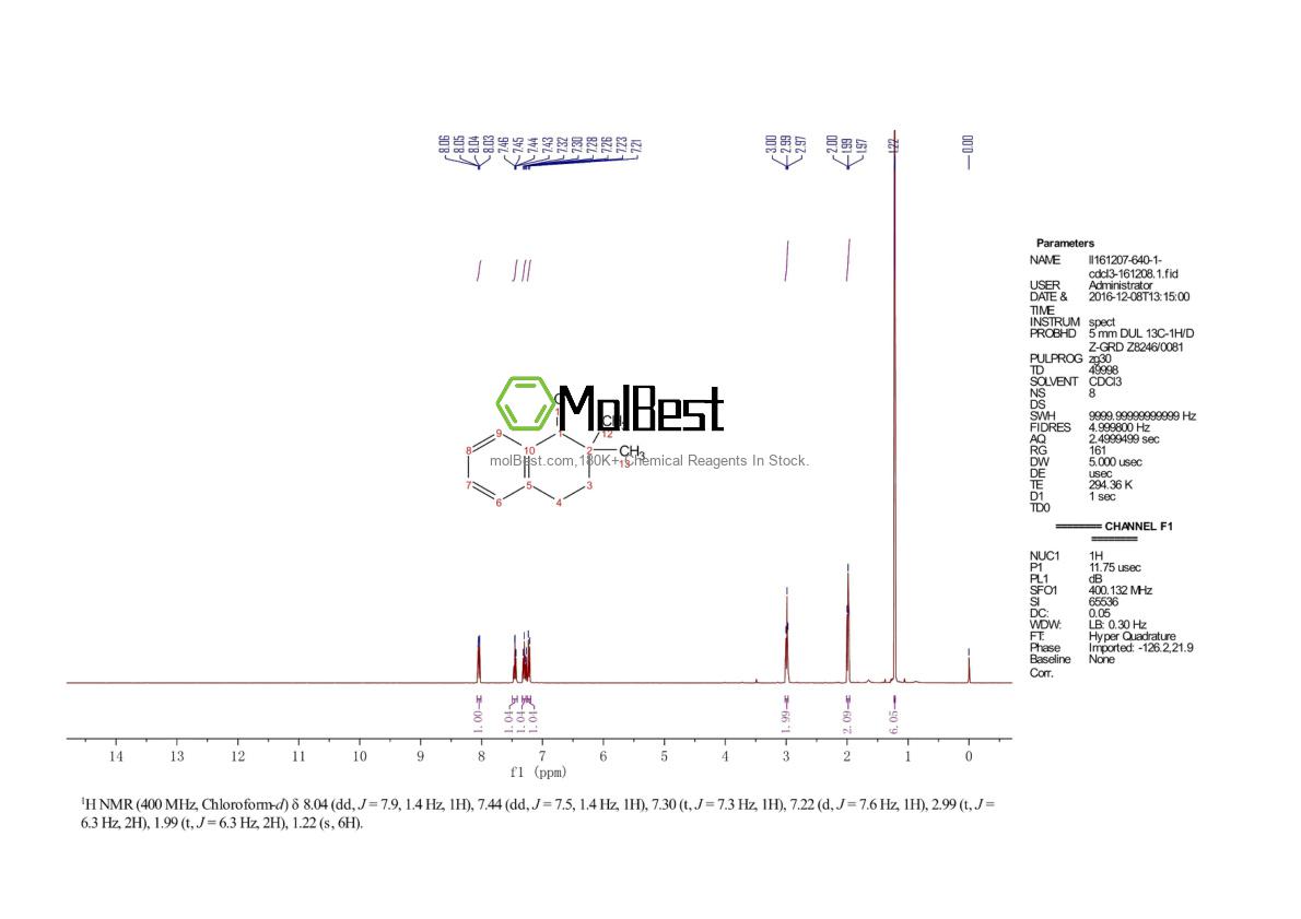 Physical sample testing spectrum (NMR) of 2977-45-9