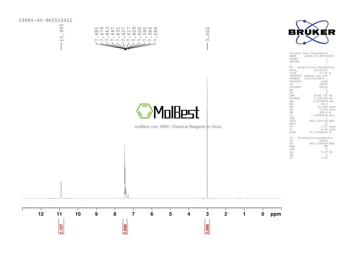 Physical sample testing spectrum (NMR) of 29885-95-8