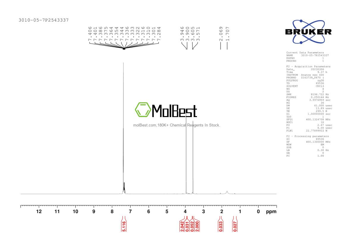 Physical sample testing spectrum (NMR) of 3010-05-7