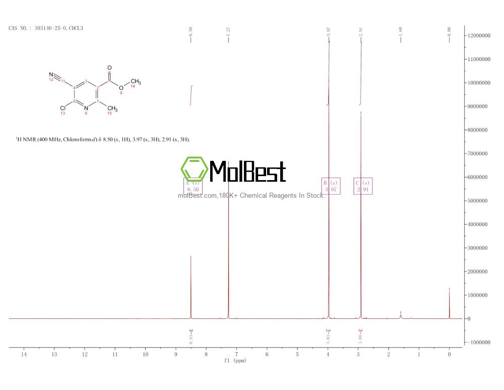 Physical sample testing spectrum (NMR) of 303146-25-0