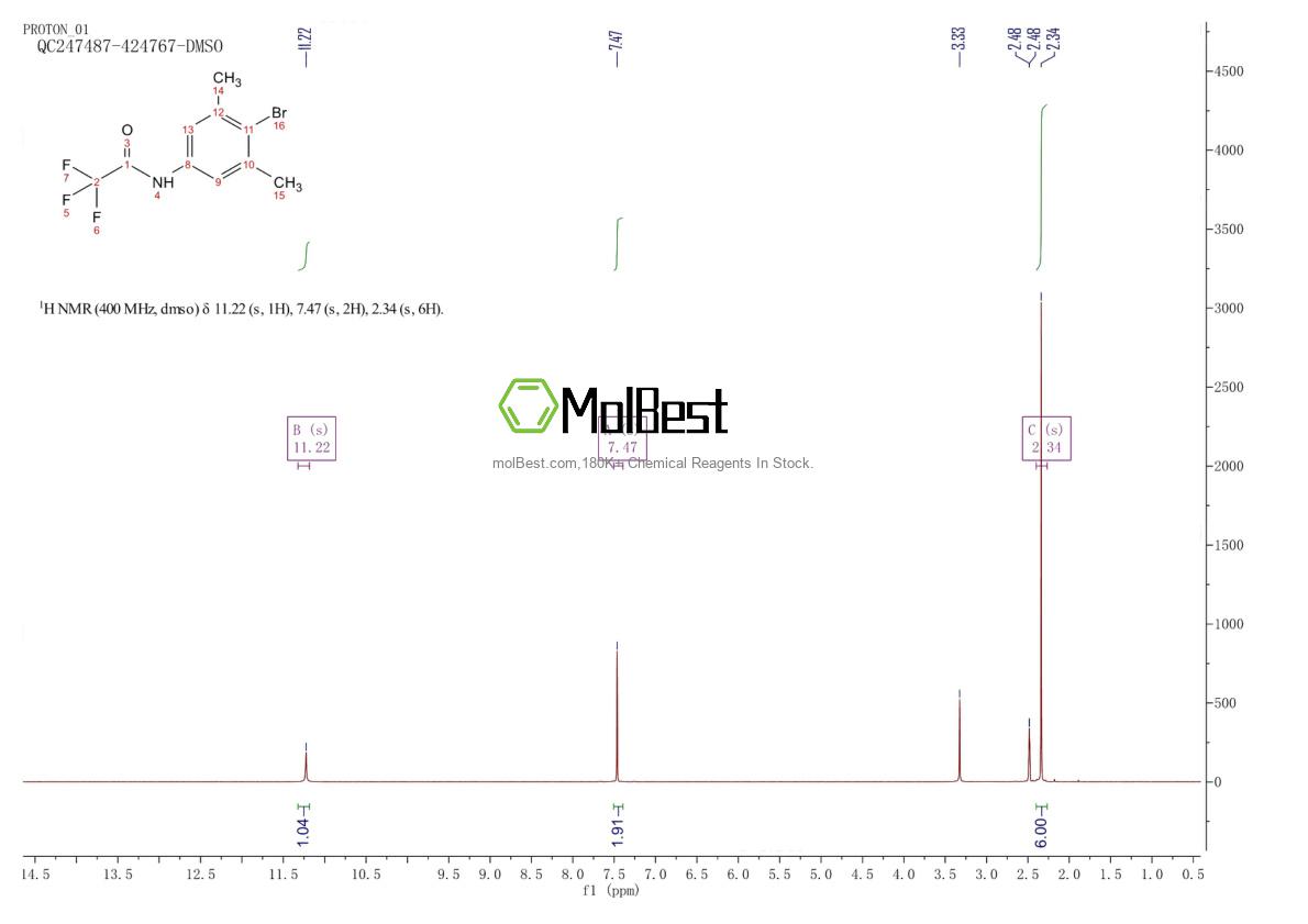 Physical sample testing spectrum (NMR) of 306297-11-0