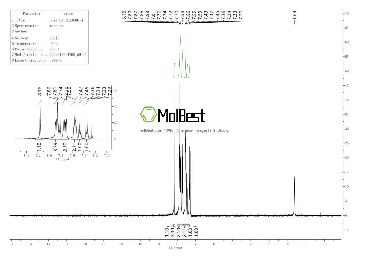 Espectro de teste de amostra física (NMR) de 3074-03-1