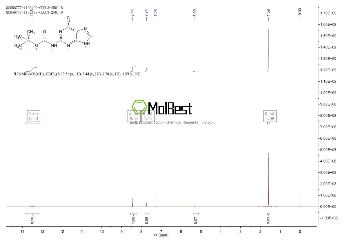 Physical sample testing spectrum (NMR) of 309947-89-5