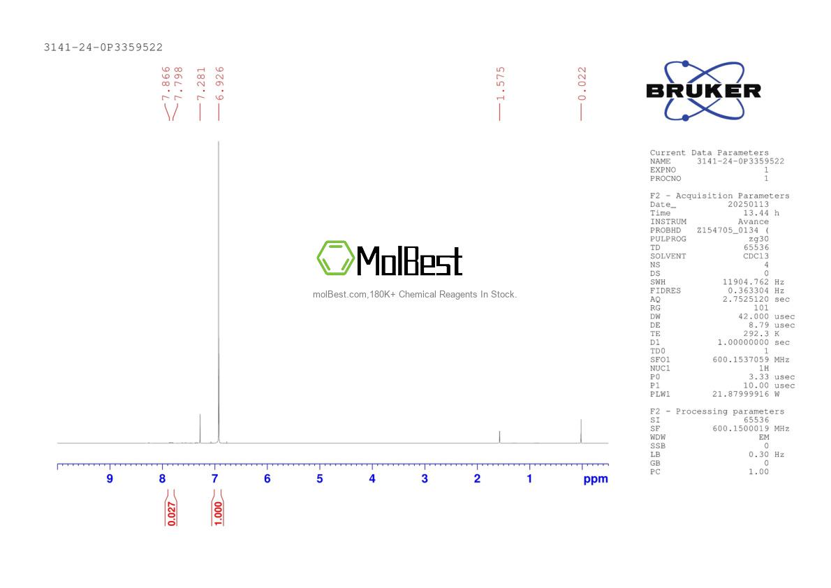 Physical sample testing spectrum (NMR) of 3141-24-0