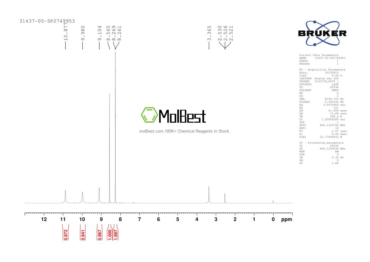Spektrum pengujian sampel fisik (NMR) 31437-05-5