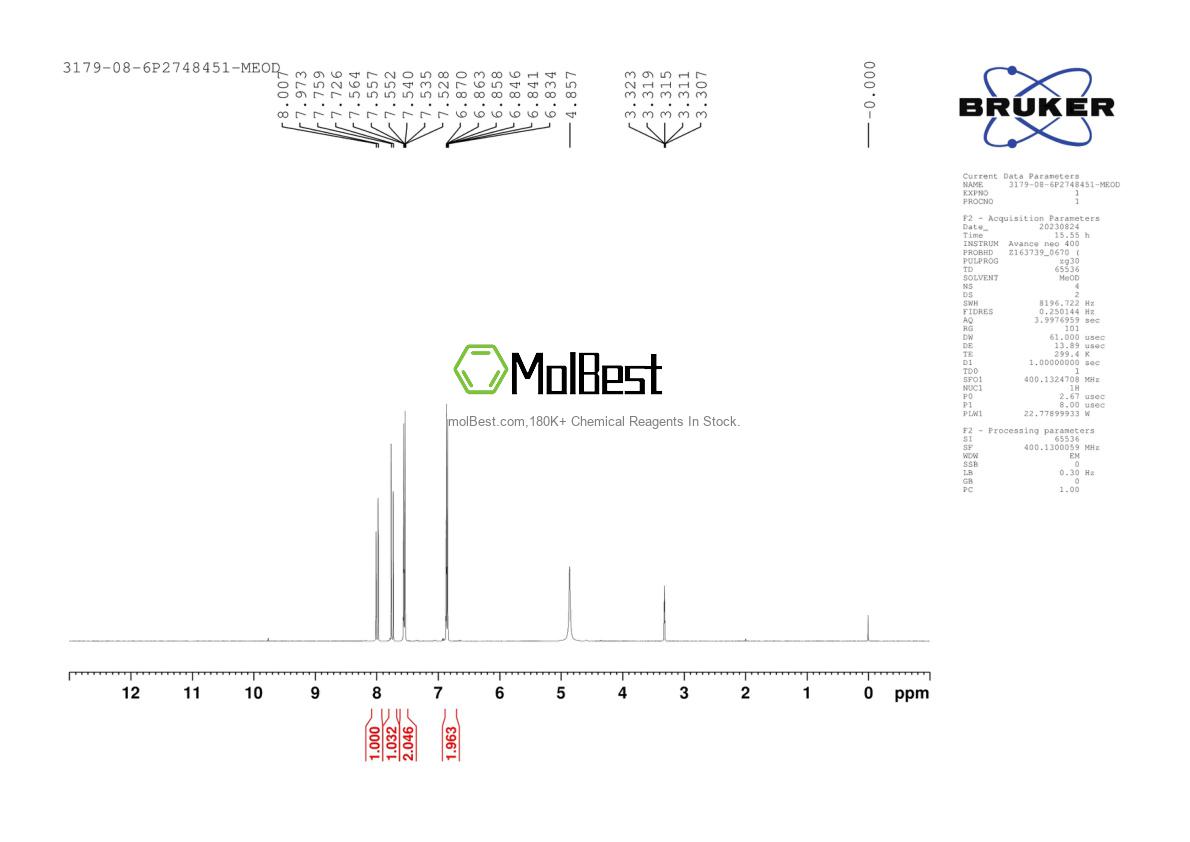 Spektrum pengujian sampel fisik (NMR) 3179-08-6