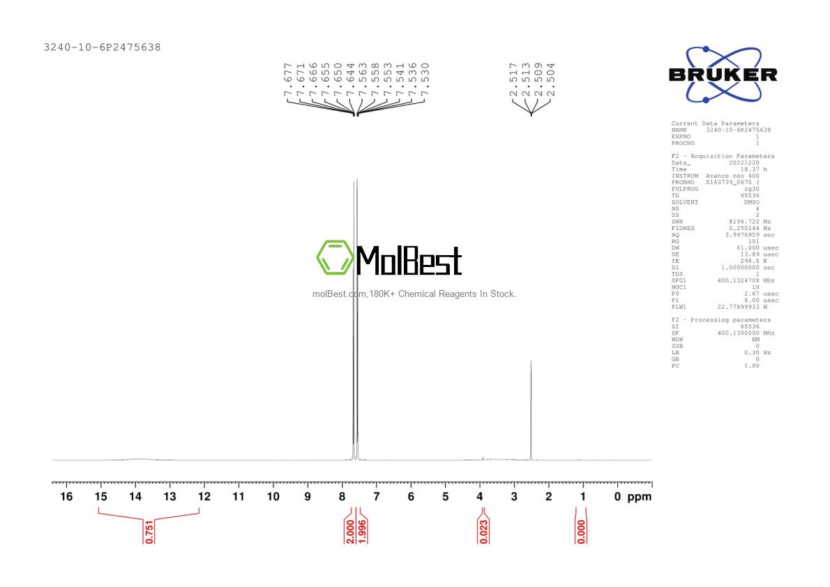 Physical sample testing spectrum (NMR) of 3240-10-6