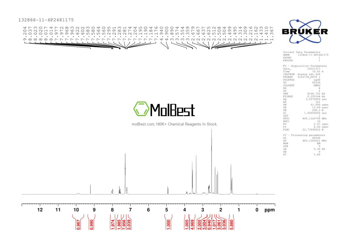 Physical sample testing spectrum (NMR) of 3240-34-4
