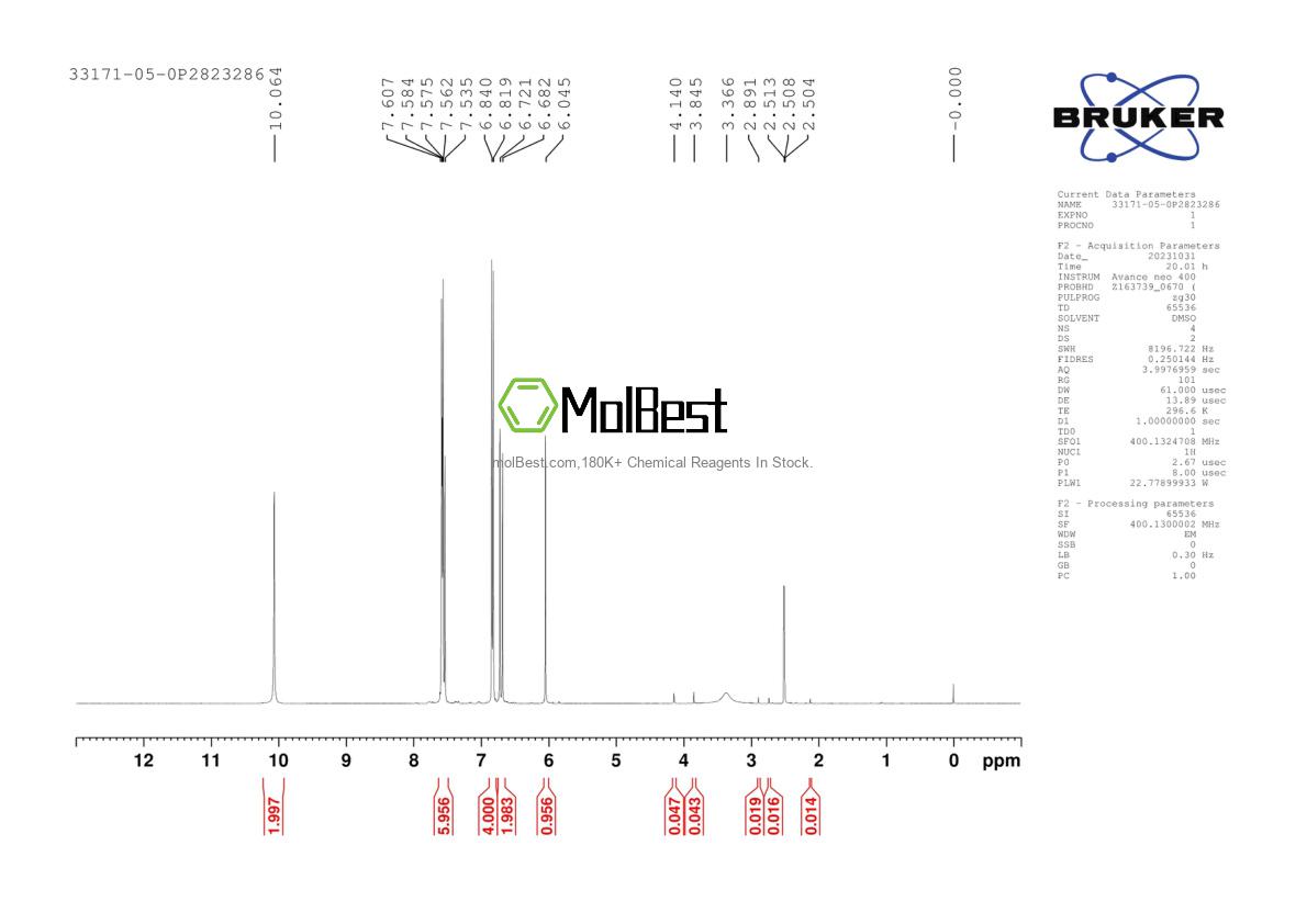 Spektrum pengujian sampel fisik (NMR) 33171-05-0