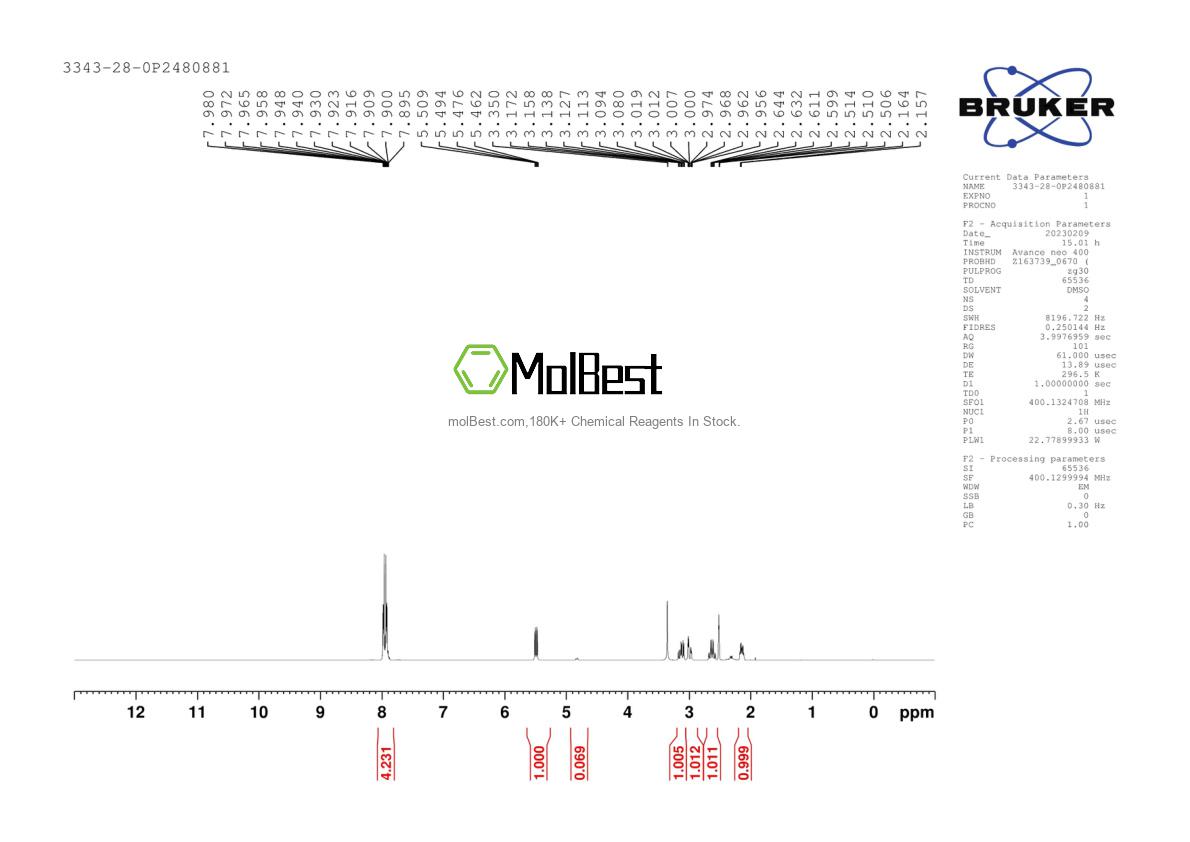 Physical sample testing spectrum (NMR) of 3343-28-0