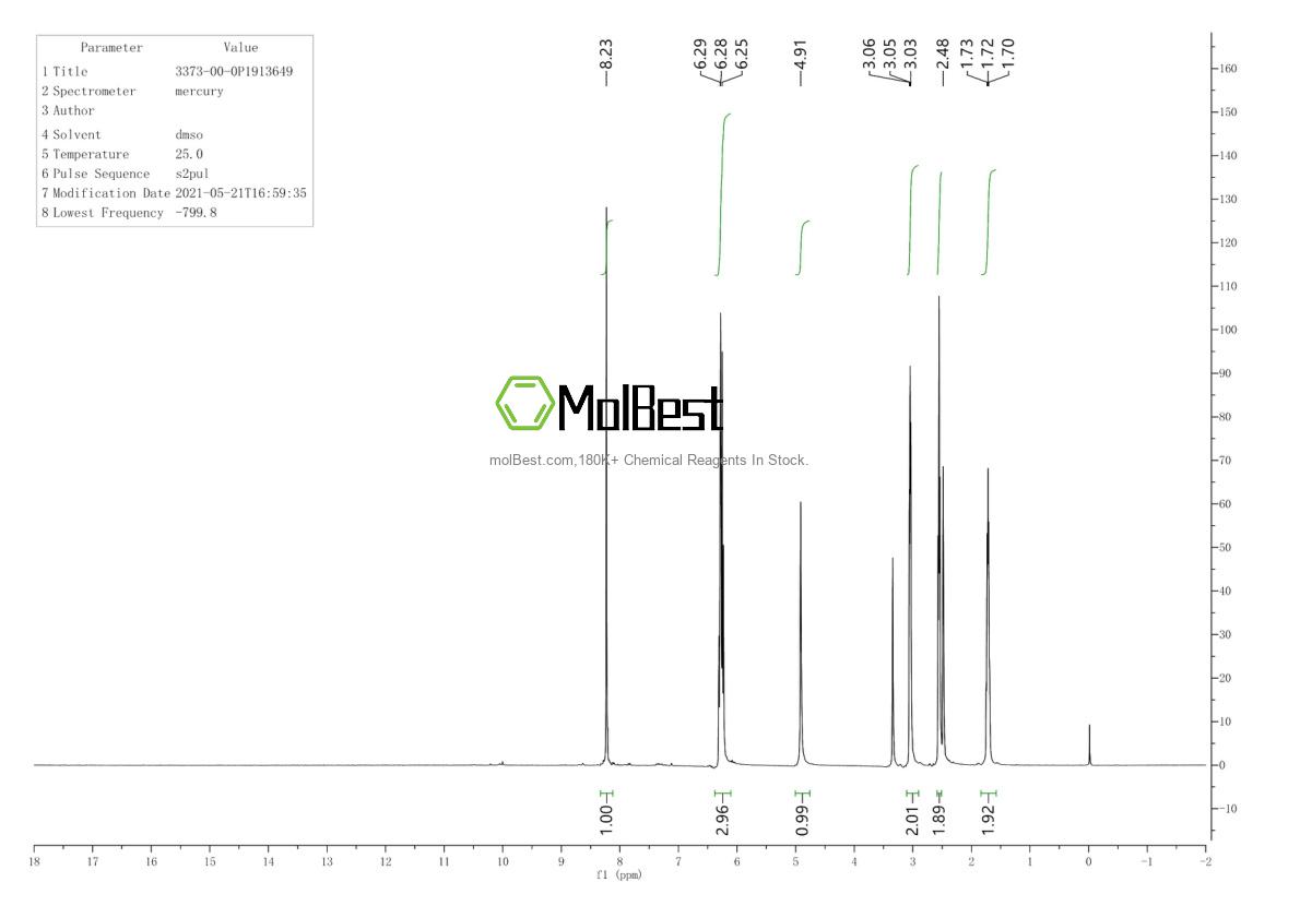 Espectro de teste de amostra física (NMR) de 3373-00-0
