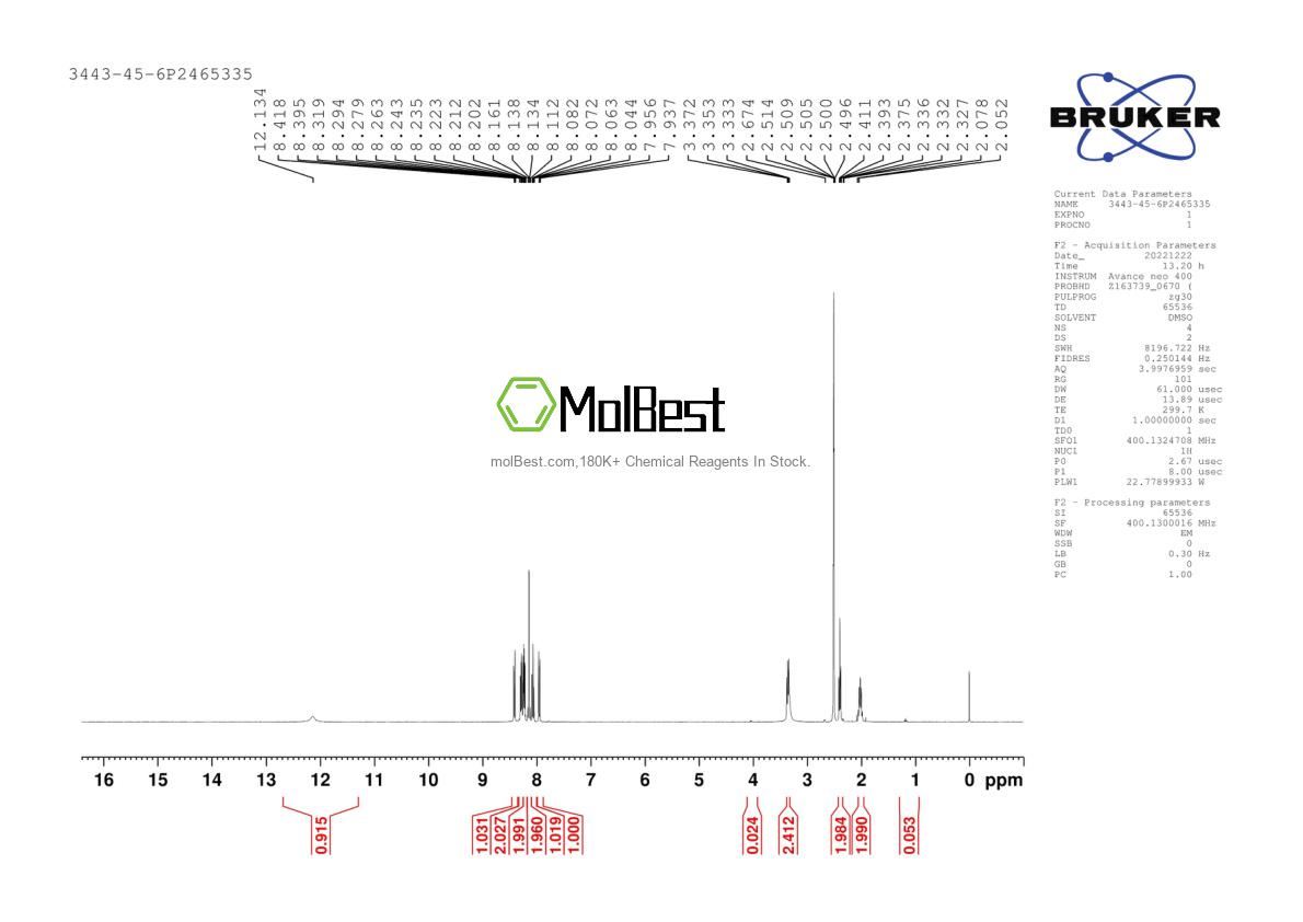 Physical sample testing spectrum (NMR) of 3443-45-6