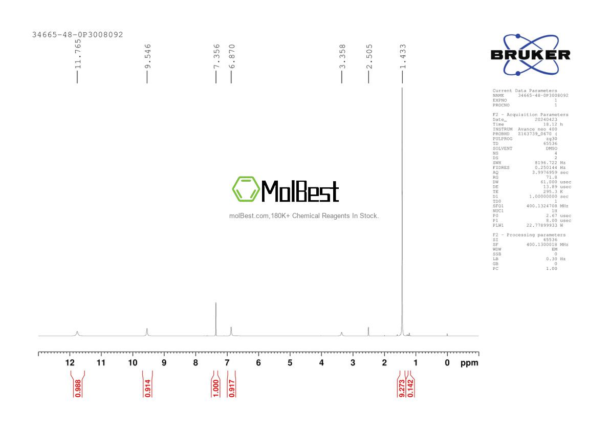 Physical sample testing spectrum (NMR) of 34665-48-0