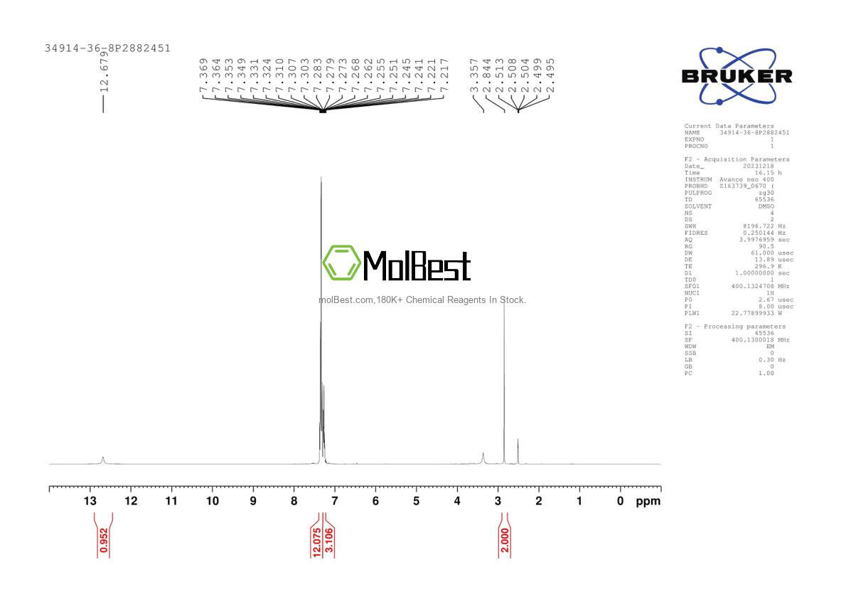 Spektrum pengujian sampel fisik (NMR) 34914-36-8
