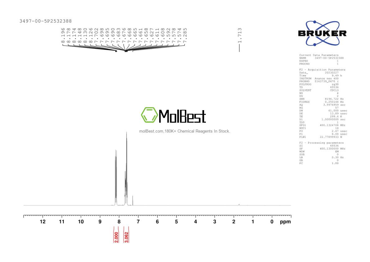 Physical sample testing spectrum (NMR) of 3497-00-5