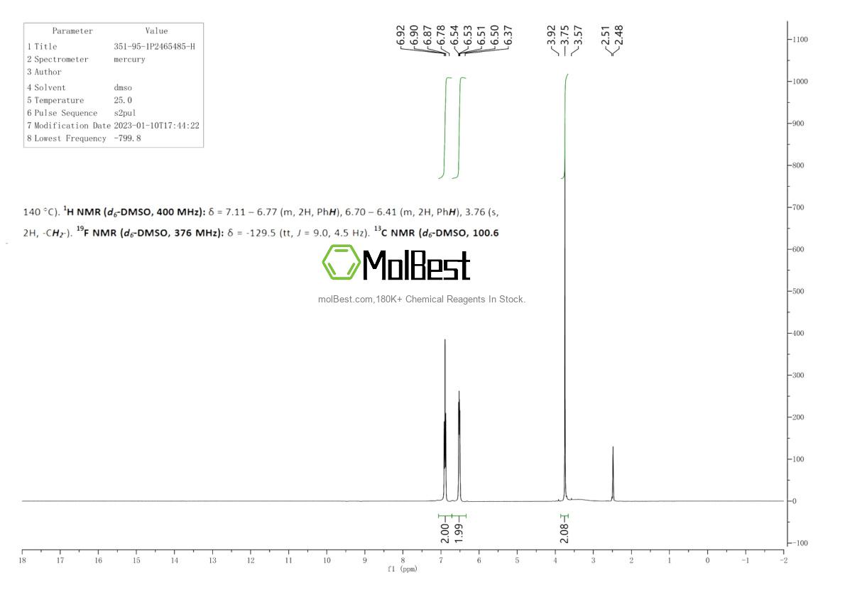 351-95-1 fiziksel numune test spektrumu (NMR)