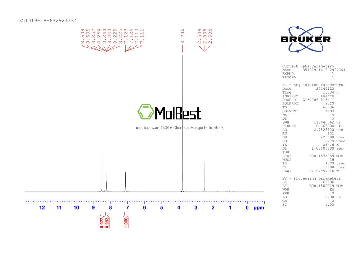 Phổ kiểm tra mẫu thực (NMR) của 351019-18-6