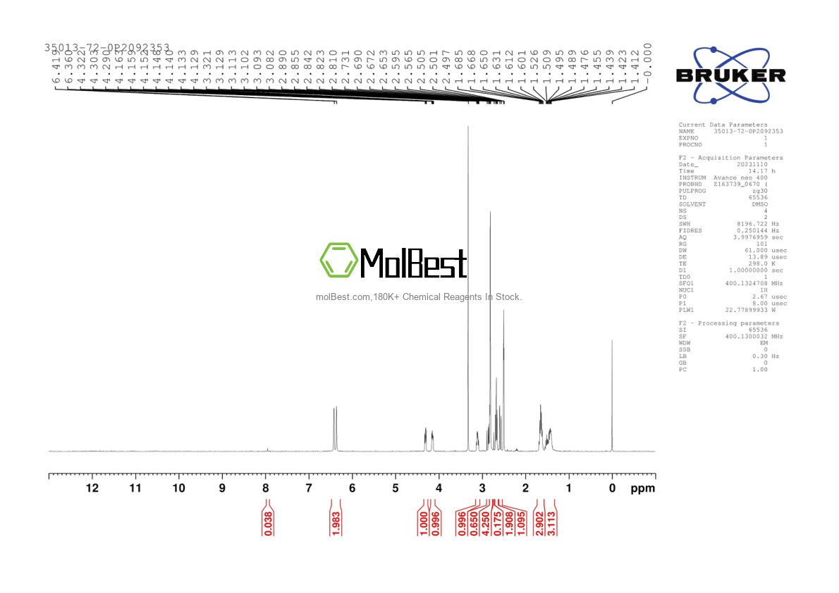 Espectro de teste de amostra física (NMR) de 3518-83-0