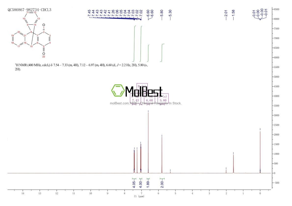 Espectro de teste de amostra física (NMR) de 3519-82-2