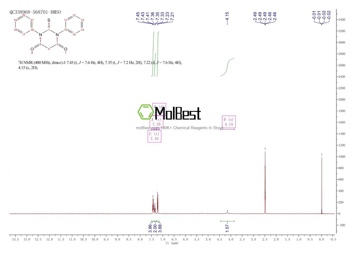 Physical sample testing spectrum (NMR) of 35221-12-6