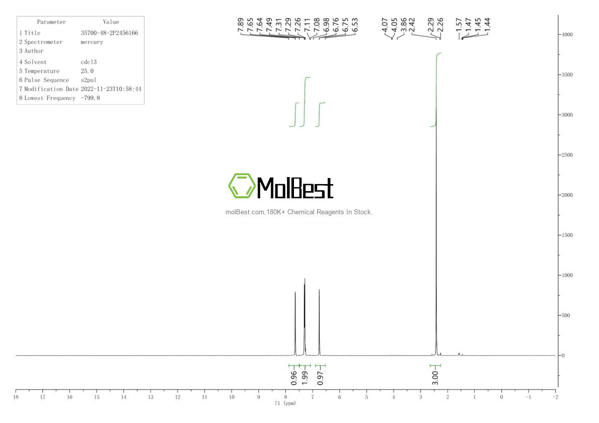 Espectro de teste de amostra física (NMR) de 35700-48-2