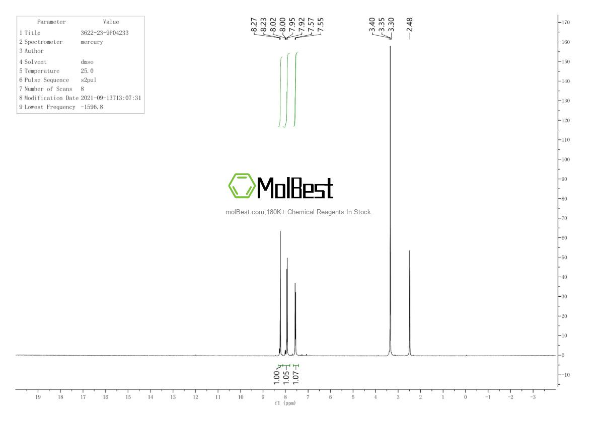 Physical sample testing spectrum (NMR) of 3622-23-9