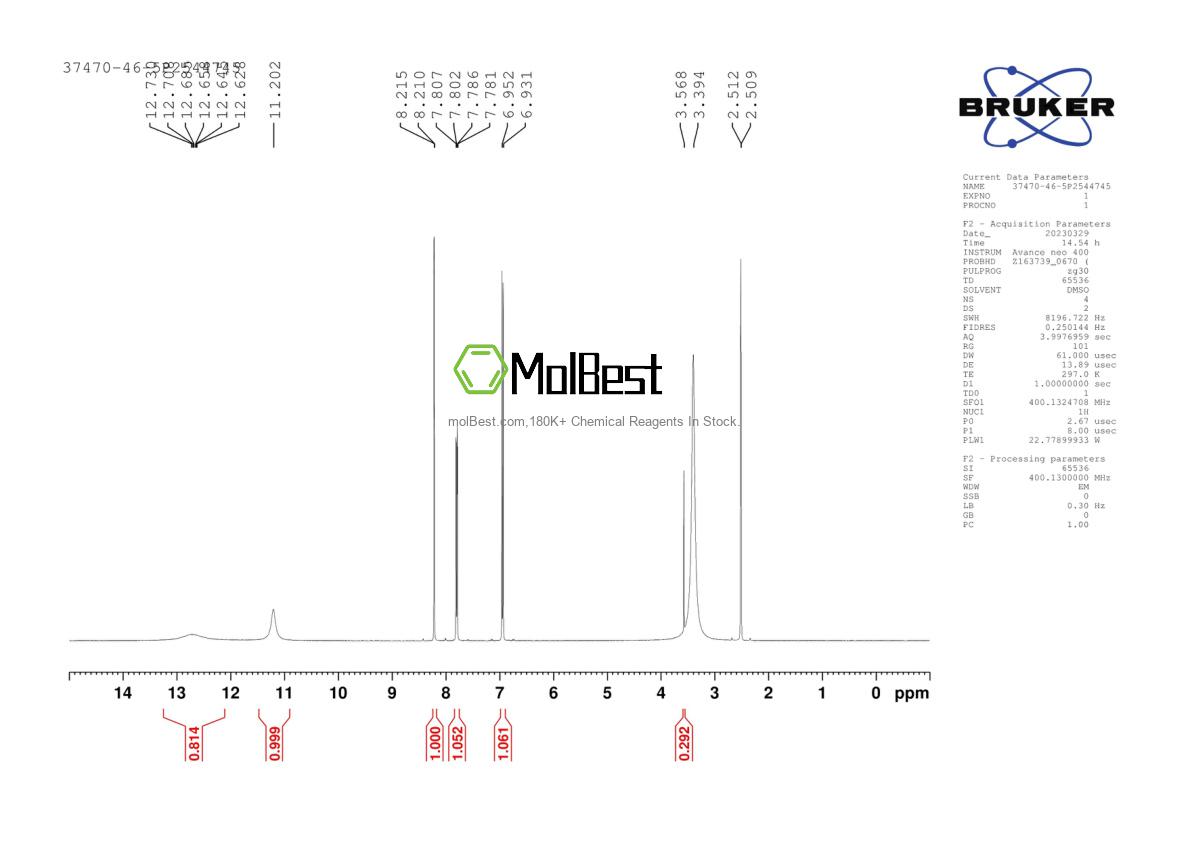 Physical sample testing spectrum (NMR) of 37470-46-5