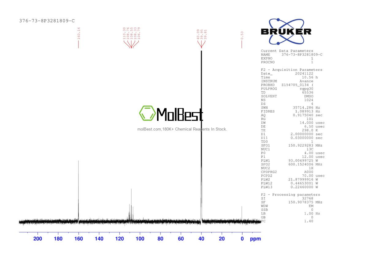 Physical sample testing spectrum (NMR) of 376-73-8