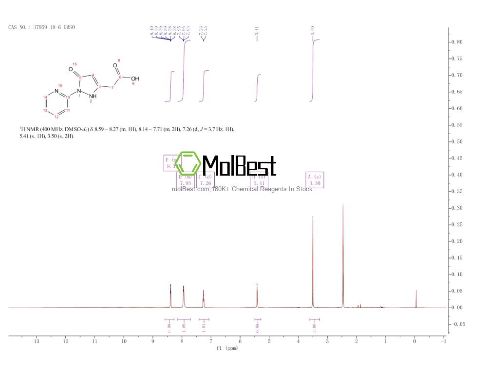 Spektrum pengujian sampel fisik (NMR) 37959-19-6