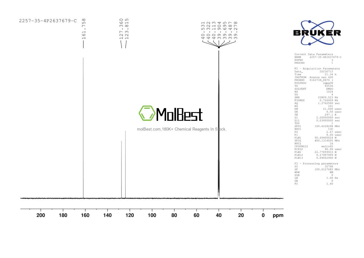 Spektrum pengujian sampel fisik (NMR) 383130-78-7