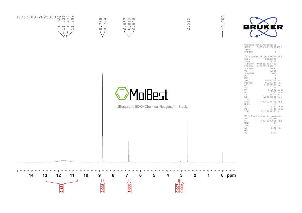 Physical sample testing spectrum (NMR) of 38353-09-2