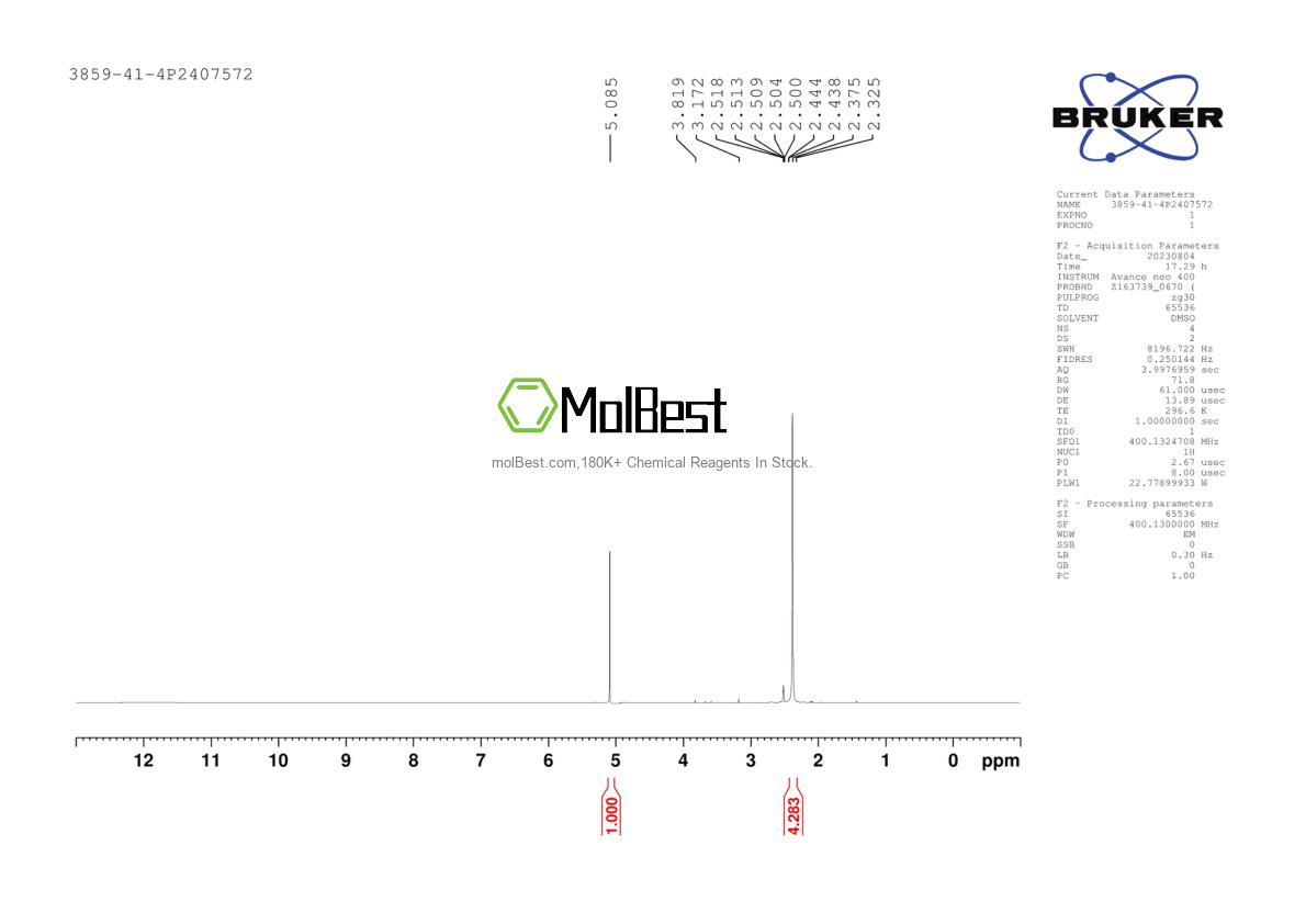 Physical sample testing spectrum (NMR) of 3859-41-4