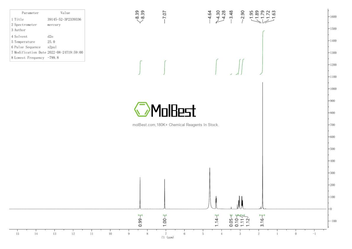 Espectro de teste de amostra física (NMR) de 39145-52-3