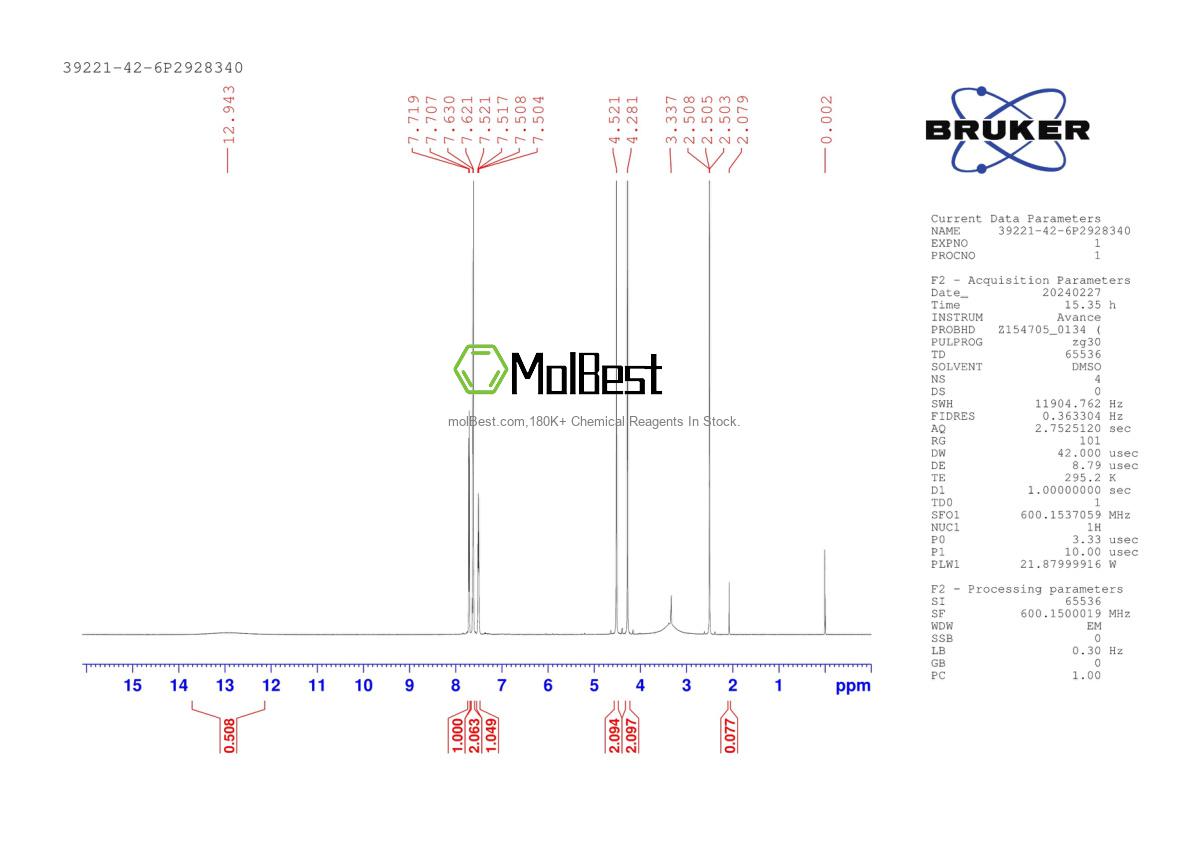 39221-42-6 fiziksel numune test spektrumu (NMR)