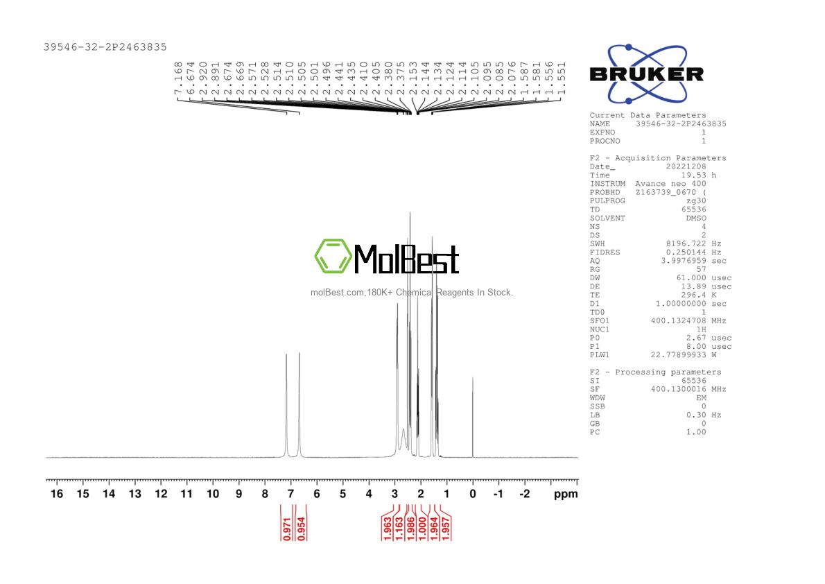 Physical sample testing spectrum (NMR) of 39546-32-2