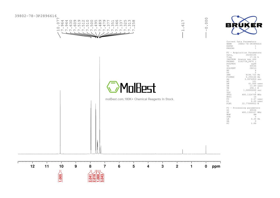 Espectro de teste de amostra física (NMR) de 39802-78-3