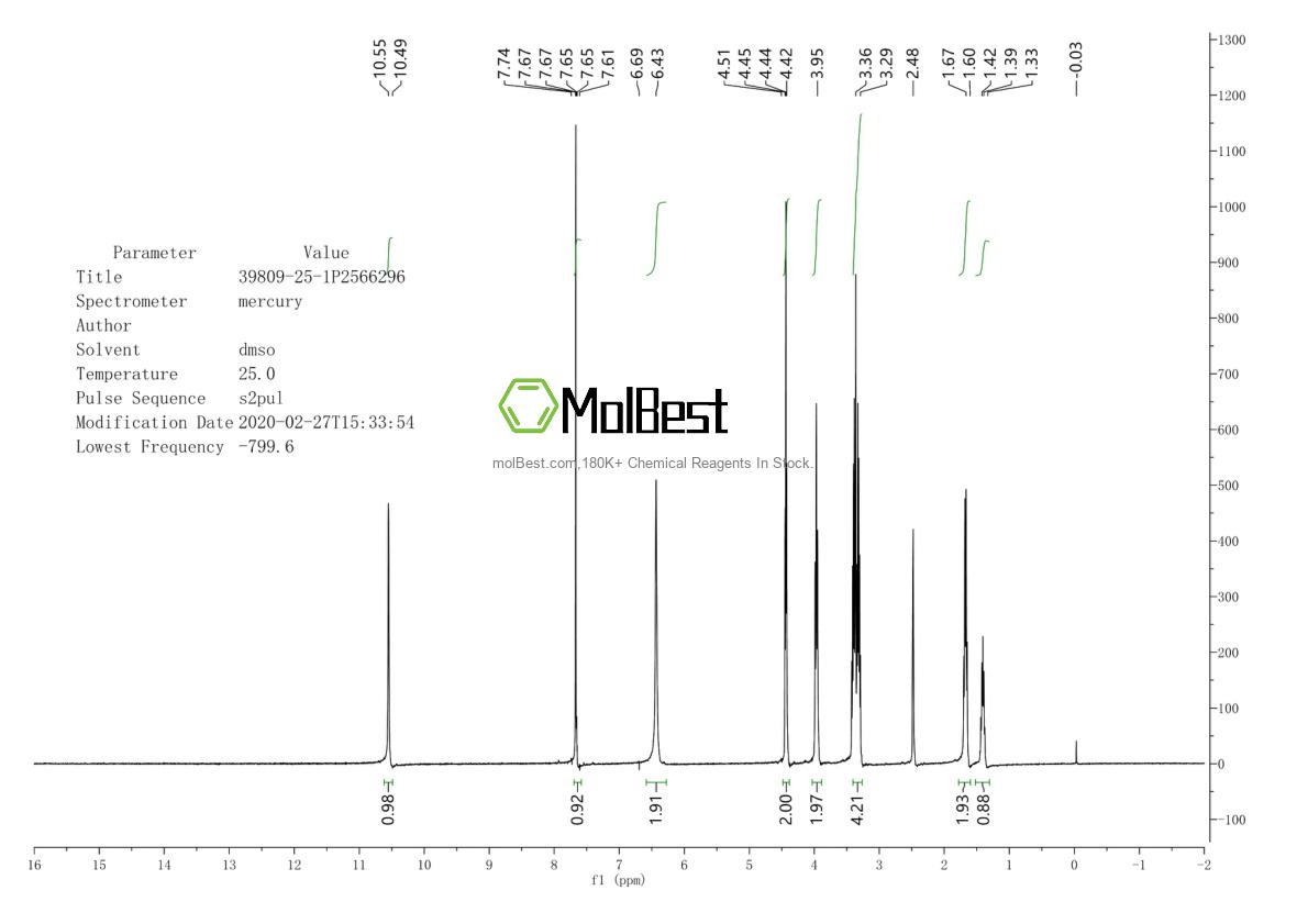 Spektrum pengujian sampel fisik (NMR) 39809-25-1