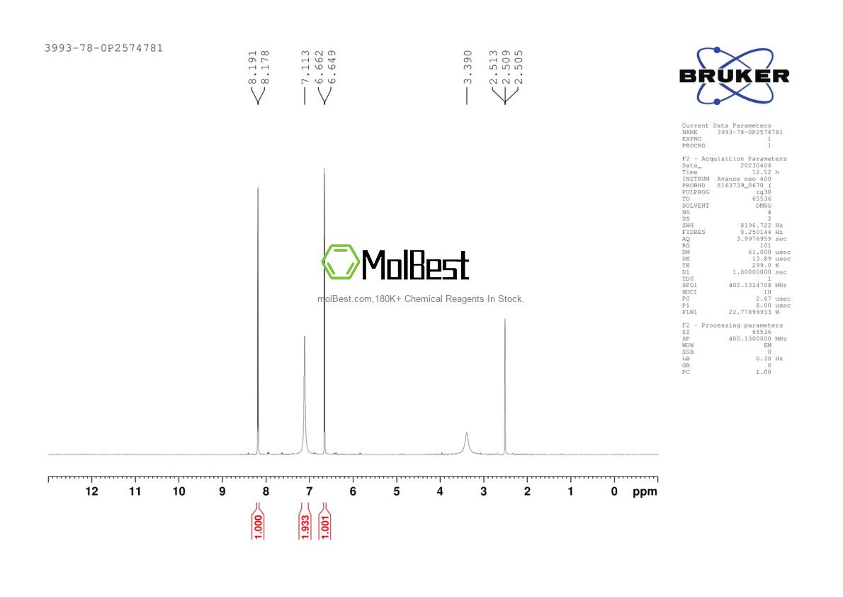 Physical sample testing spectrum (NMR) of 3993-78-0