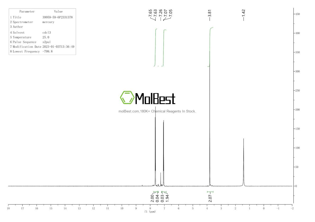Physical sample testing spectrum (NMR) of 39959-59-6