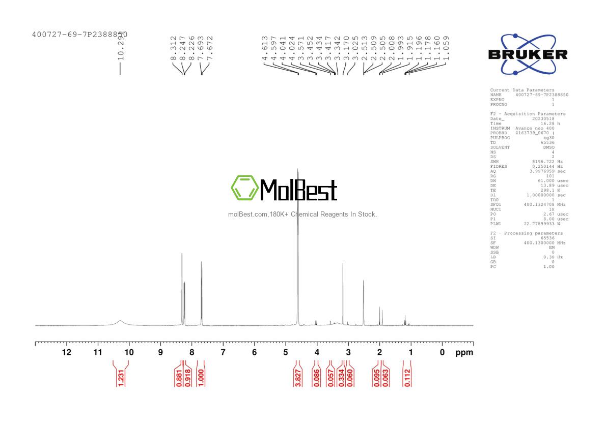 400727-69-7 fiziksel numune test spektrumu (NMR)