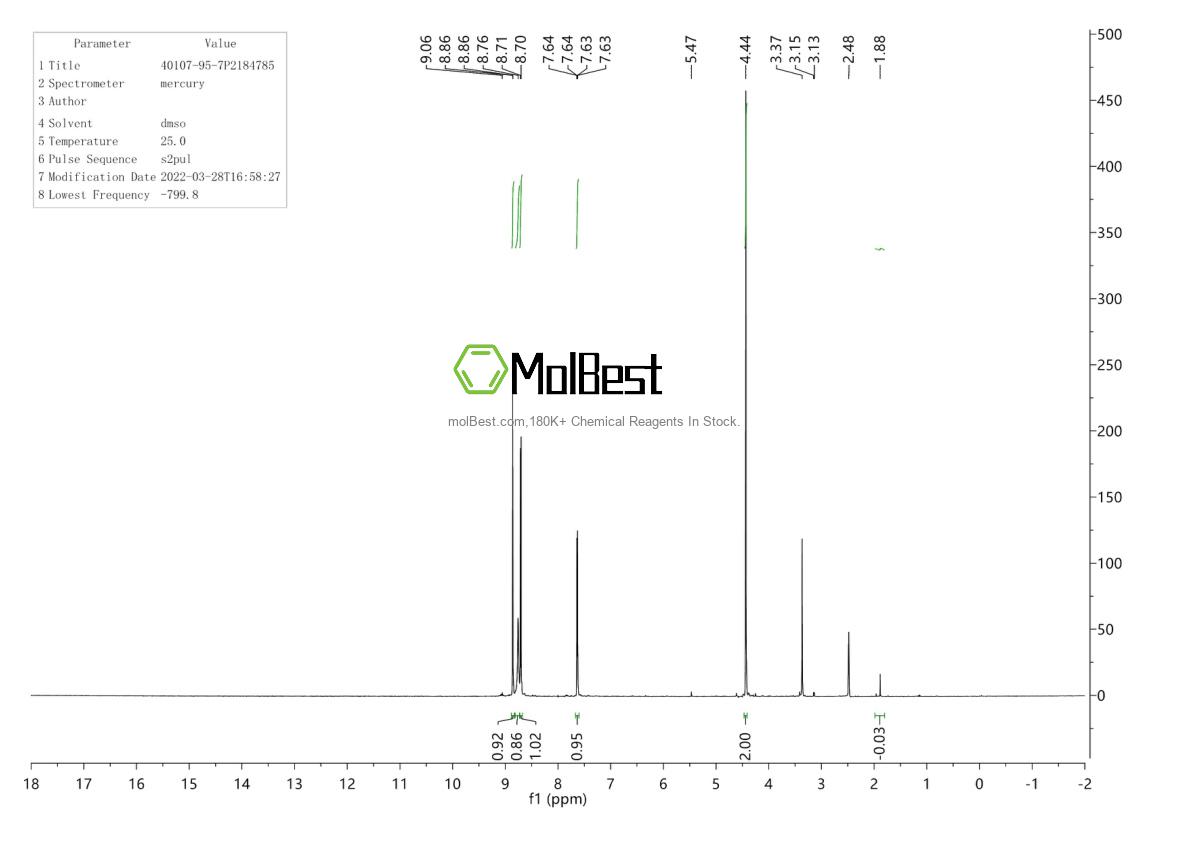40107-95-7 fiziksel numune test spektrumu (NMR)