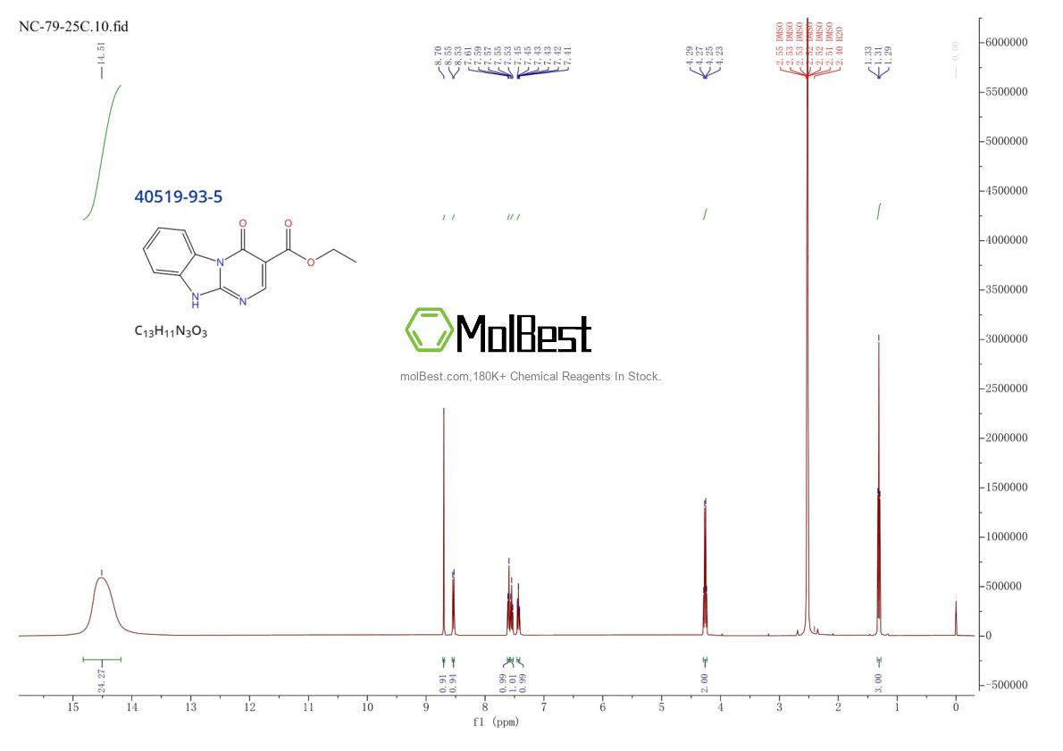 Physical sample testing spectrum (NMR) of 40519-93-5