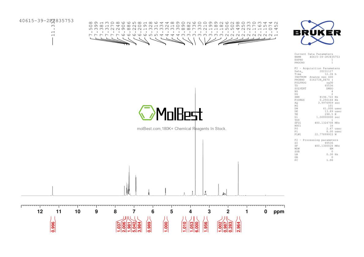 Physical sample testing spectrum (NMR) of 40615-39-2