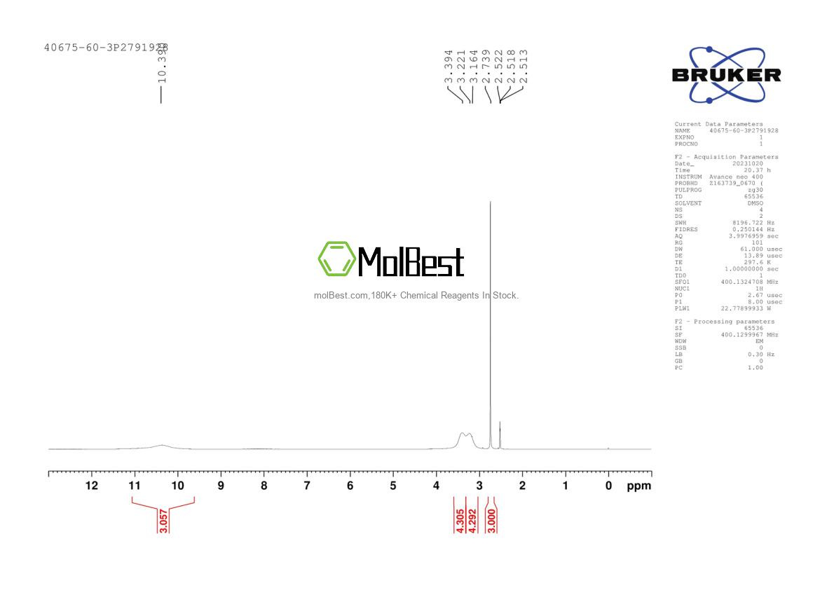 Physical sample testing spectrum (NMR) of 40675-60-3